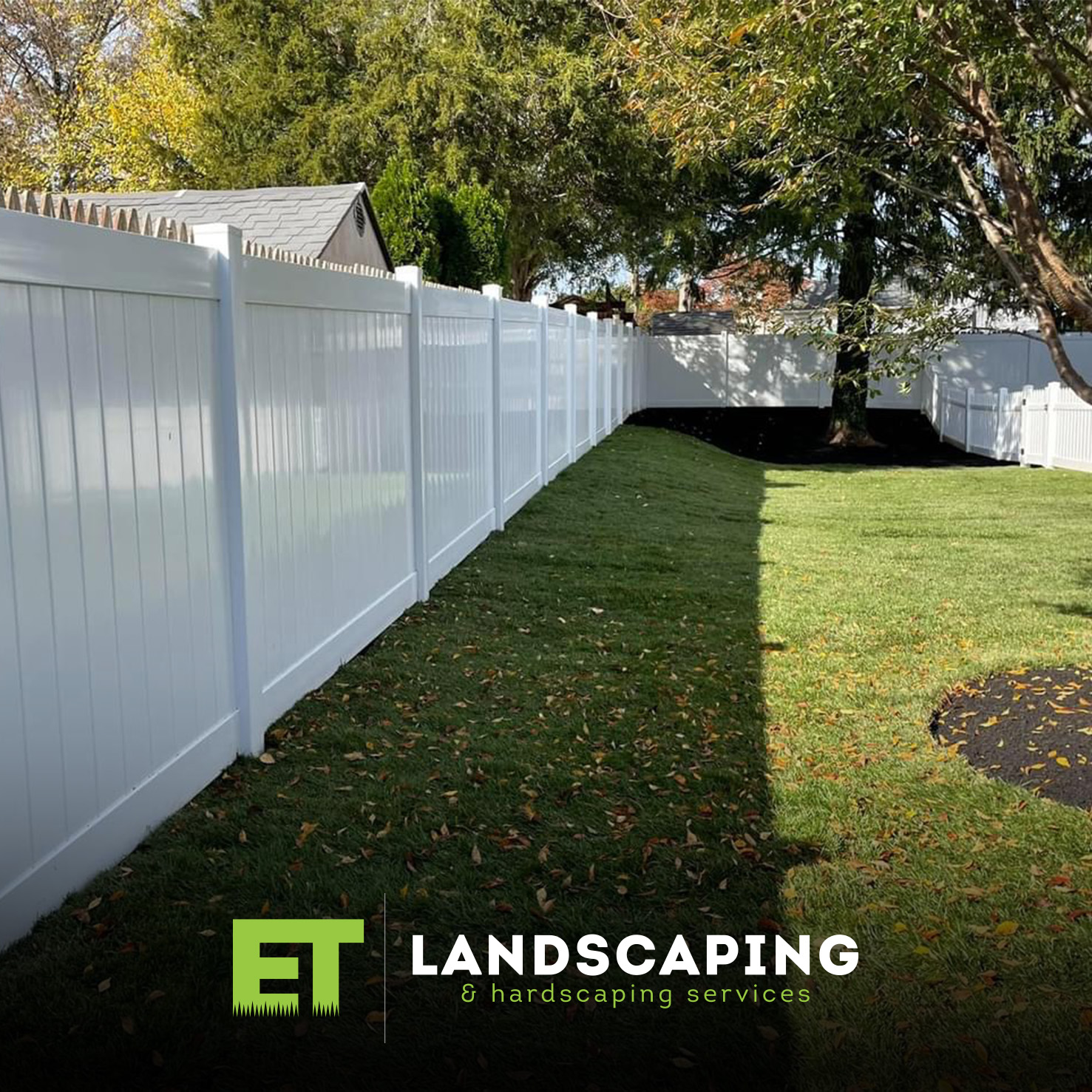 ET Landscaping Project: Vinyl Yard Enclosure in Delaware County, PA