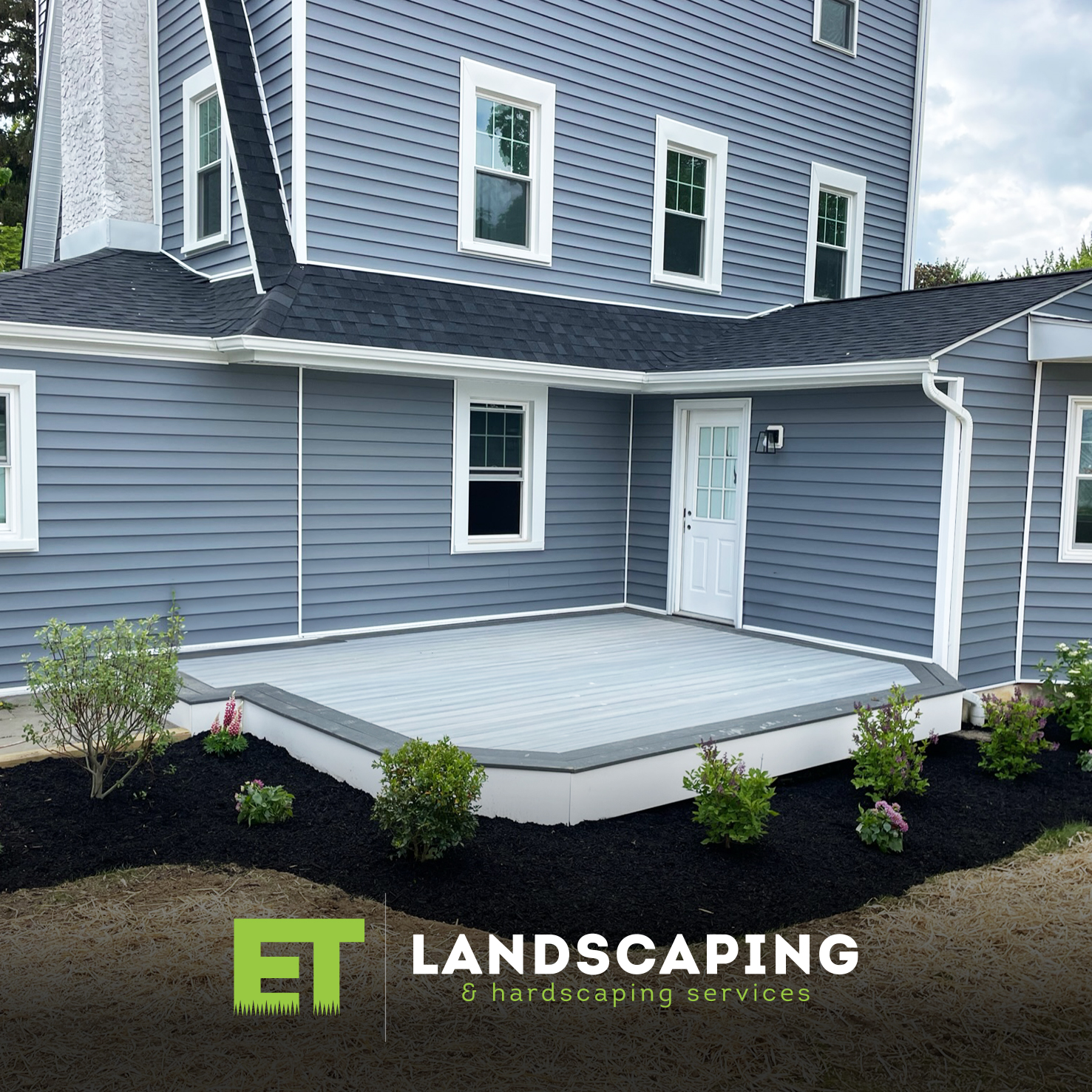 ET Landscaping Project: Wood Decking Project in Delaware County, PA