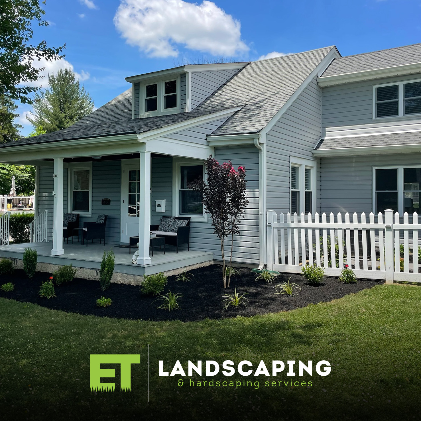 ET Landscaping Project: Front Yard Landscape in Delaware County, PA
