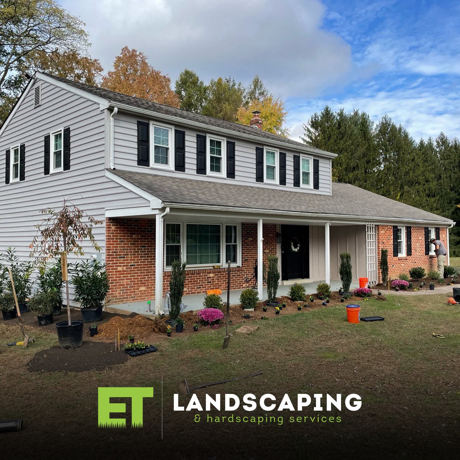 ET Landscaping Project: Foundation Plantings in Delaware County, PA
