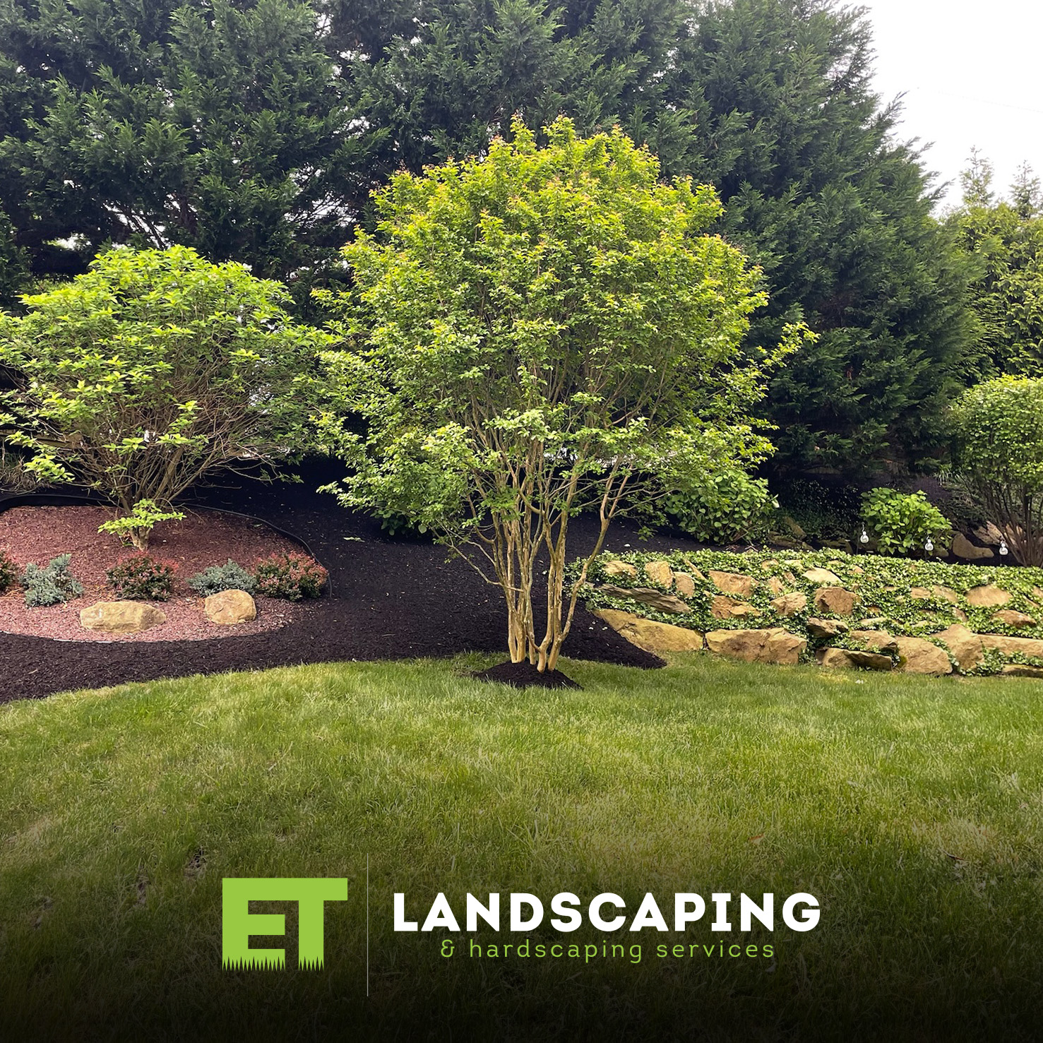 ET Landscaping Project: Multi-level Landscape & Wall in Delaware County, PA