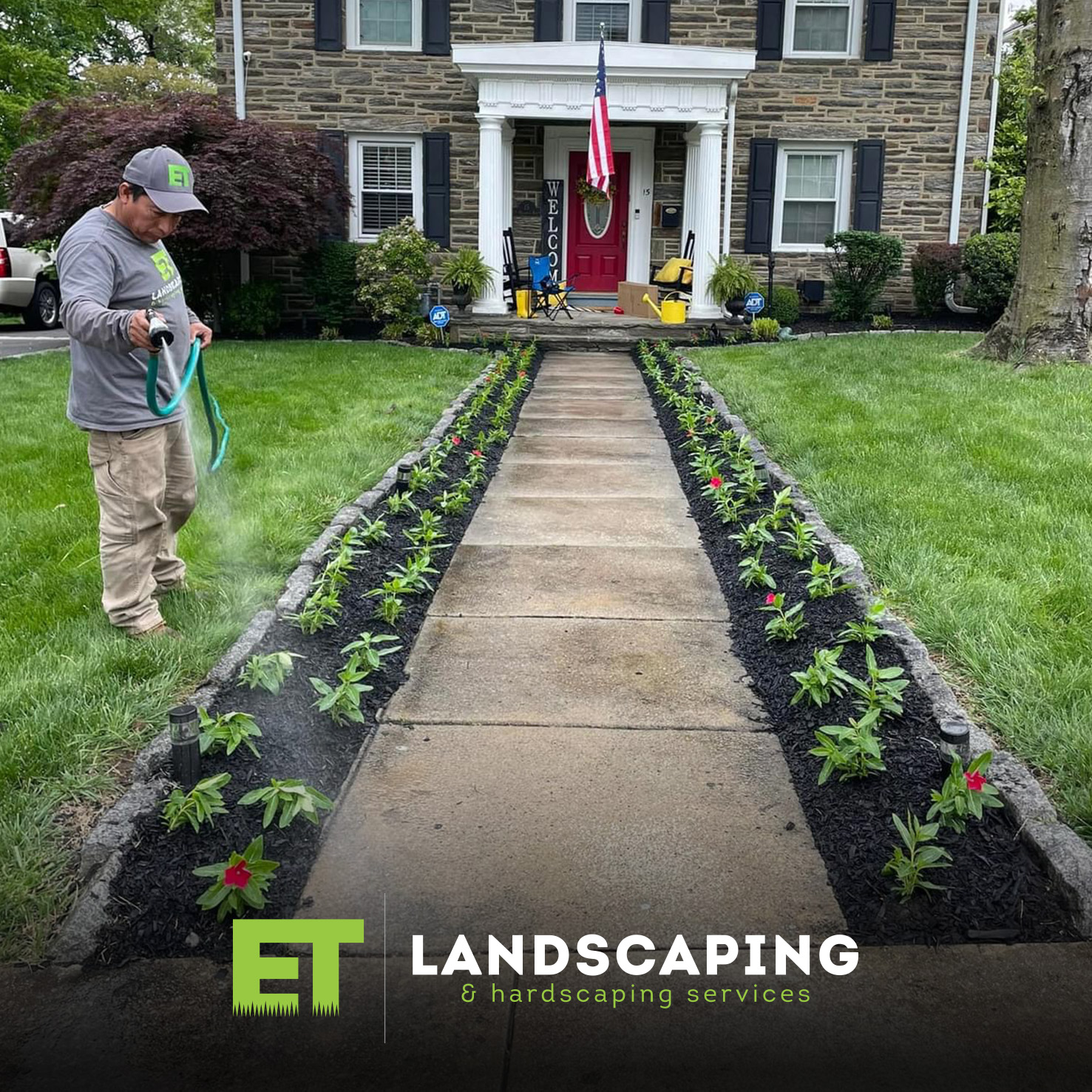 ET Landscaping Project - ornamental-shrub-installation