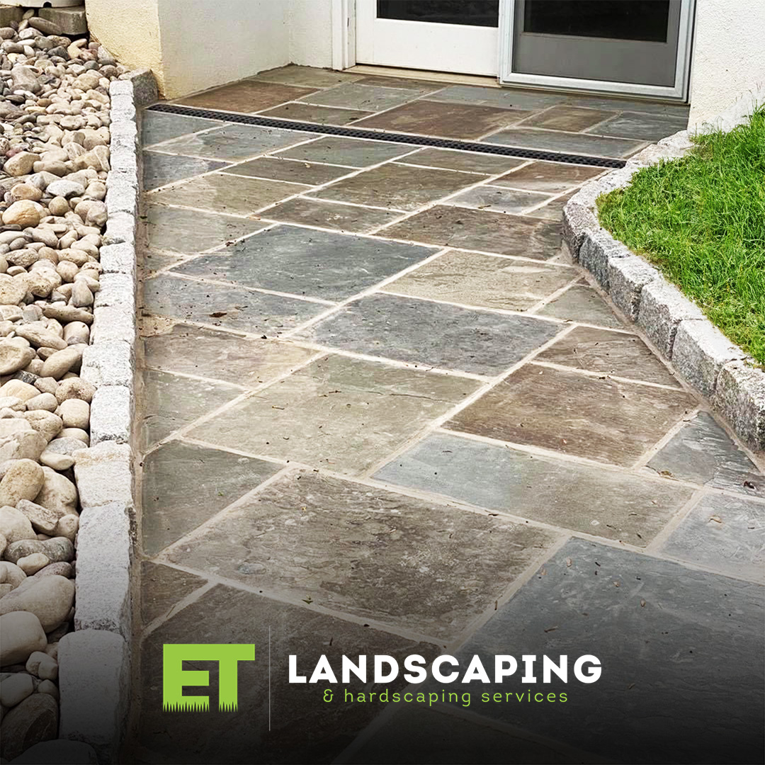 ET Landscaping Project: Flagstone & Cobblestone in Delaware County, PA