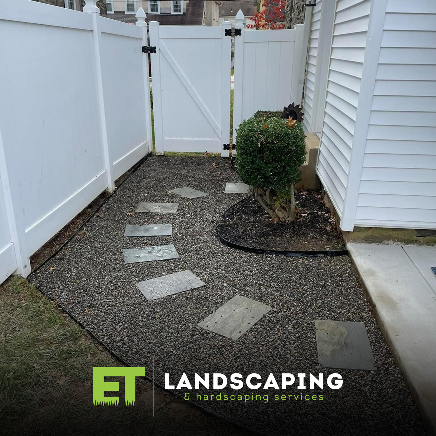 ET Landscaping Project: Rustic Stepper Path in Delaware County, PA