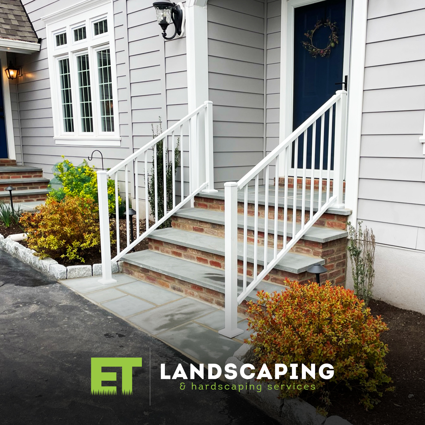 ET Landscaping Project: Natural Stone Stairs in Delaware County, PA