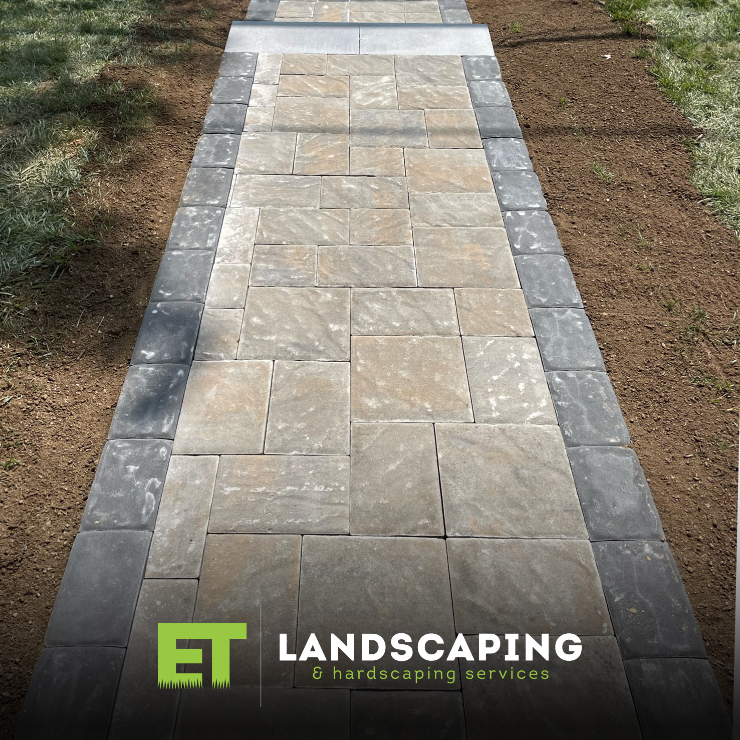 ET Landscaping Project: Custom Paver Walkway in Delaware County, PA
