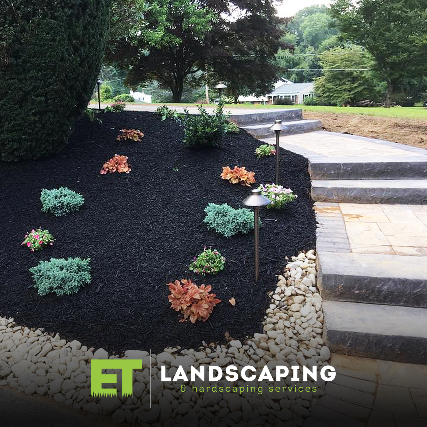 ET Landscaping Project: Stone Steps & Walkway in Delaware County, PA